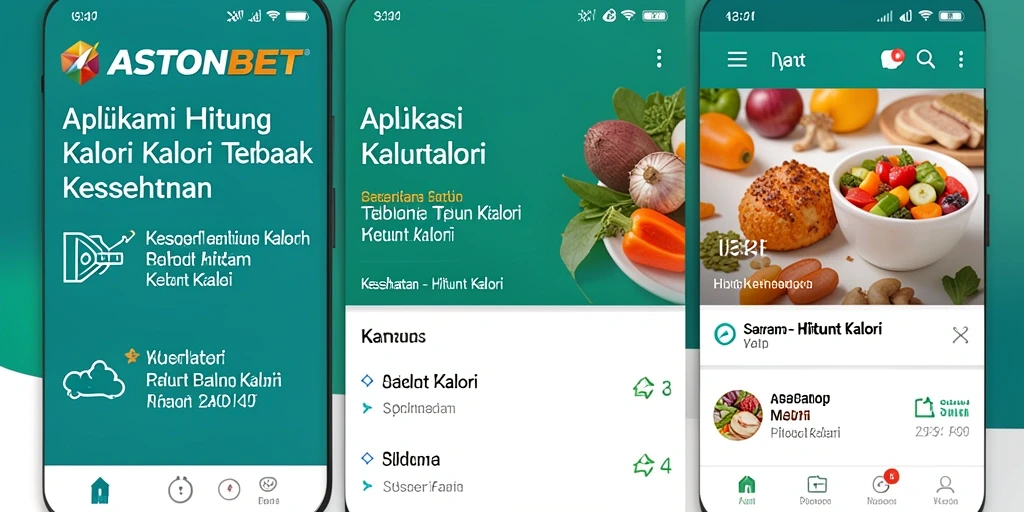 Antarmuka aplikasi ASTONBET untuk menghitung kalori dengan mudah.