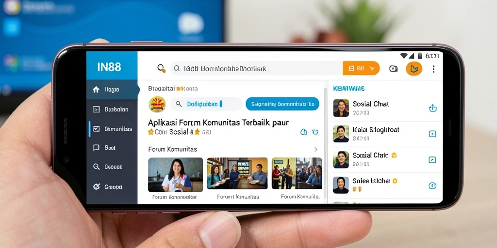 Tampilan antarmuka IN88 yang menarik untuk Forum Komunitas.