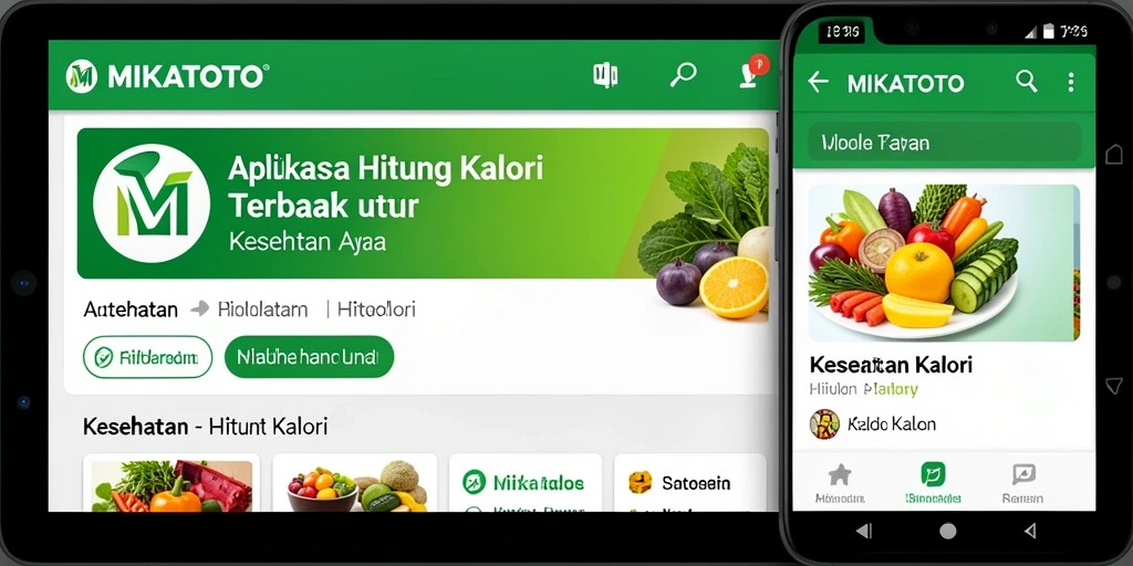 Tampilan antarmuka MIKATOTO yang intuitif dan fungsional untuk menghitung kalori.