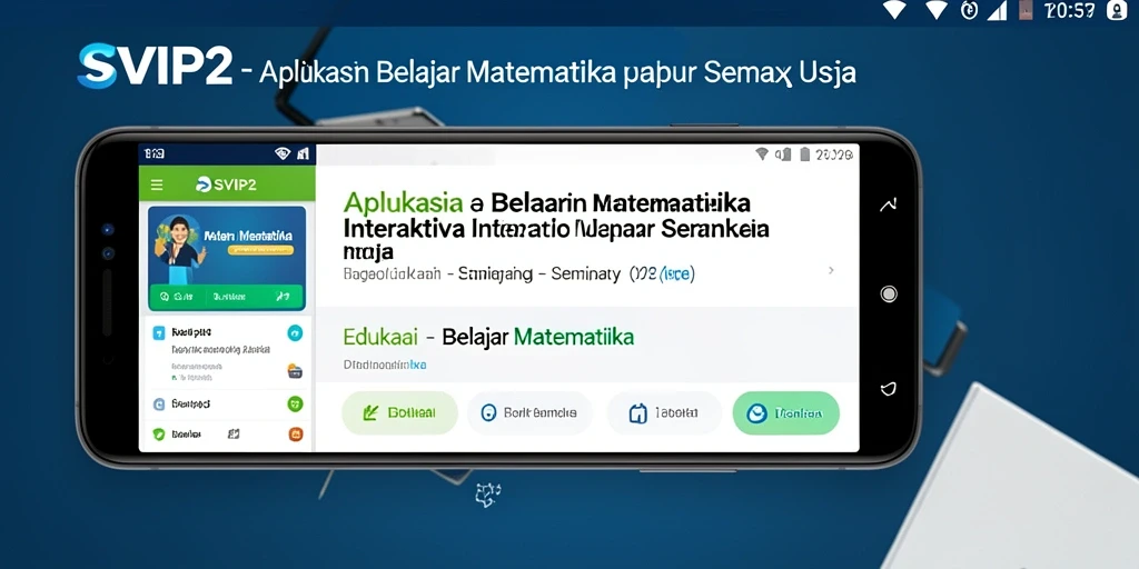 Antarmuka intuitif SVIP2 yang mendukung belajar matematika.